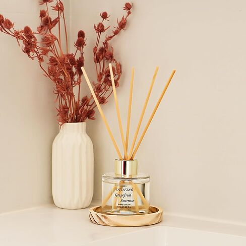 3.5 oz Scent Diffuser with 6 Fiber Sticks, 100ml Coconut Reed Diffuser Set Aromatherapy Fragrance Diffusers Air Fresheners for Home Bedroom Bathroom in Kuwait