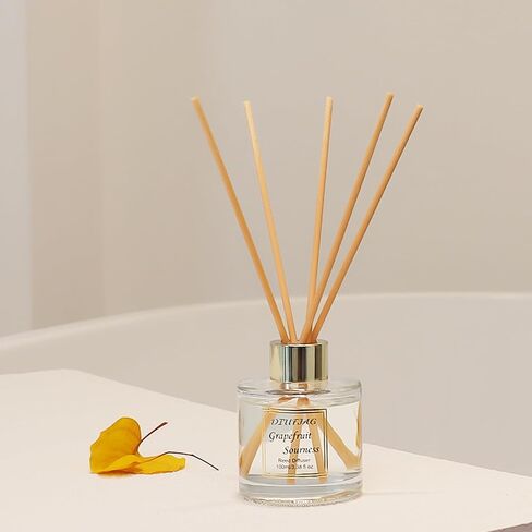 3.5 oz Scent Diffuser with 6 Fiber Sticks, 100ml Coconut Reed Diffuser Set Aromatherapy Fragrance Diffusers Air Fresheners for Home Bedroom Bathroom in Kuwait