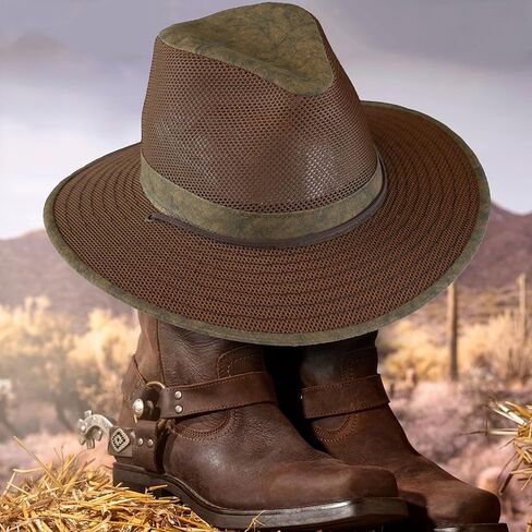 Henschel مقاس X-Large أسود Aussie Breezer قابل للسحق 5310 قطن مع شبكة بعامل حماية من الأشعة فوق البنفسجية 50 in Kuwait