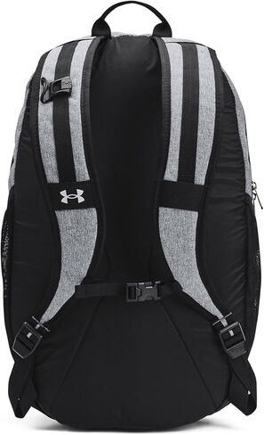 Under Armour Hustle 5.0 Team Backpack, (001) Black/Black/Metallic Silver, One Size Fits All in Saudi Arabia