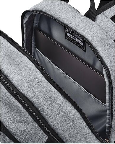 Under Armour Hustle 5.0 Team Backpack, (001) Black/Black/Metallic Silver, One Size Fits All in Saudi Arabia