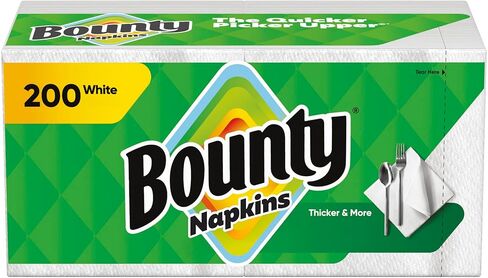 Bounty Quilted Napkins 1-Ply 12 1/10 x 12 White 200/Pack (96595PK) in Saudi Arabia