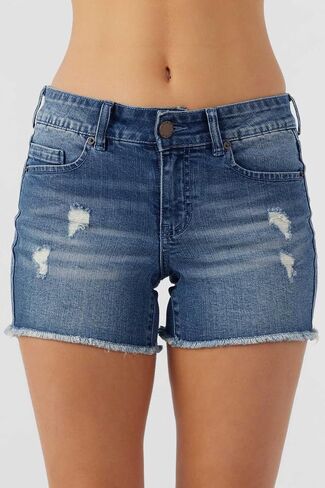O'NEILL Womens Cody White Denim Shorts, White, 27 in Saudi Arabia