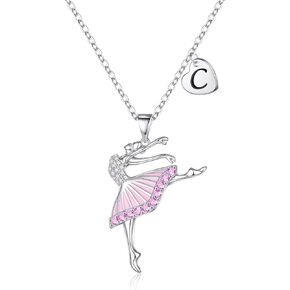 فيجويبرو هدايا حفلات الرقص للبنات، قلادة راقصة الباليه هدايا للبنات، مجوهرات بالحرف الاول من A-Z بدلاية باليه هدايا عيد ميلاد للبنات والابنة وابنة الاخت in Kuwait