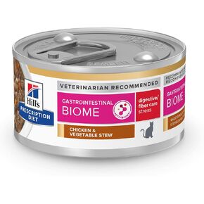 Hill's Prescription Diet Gastrointestinal Biome Digestive/Fiber Care Chicken & Vegetable Stew Wet Cat Food, Veterinary Diet, 2.9 oz. Cans, (Pack of 24)