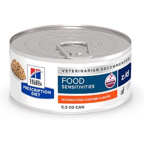 Hill's Prescription Diet z/d Skin/Food Sensitivities Wet Cat Food, Veterinary Diet, 5.5 oz. Cans, 24-Pack