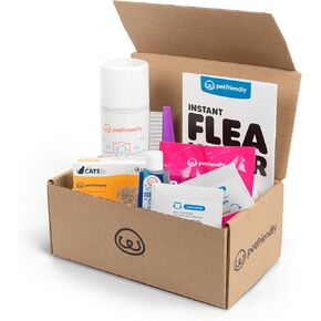Flea Killer Kit for Cats – Fast-Acting Flea Treatment & Home Spray – Includes Oral Tablets, Purrs Advance Topical, Flea Comb, Degreasing Soap & More - for Cats (2-5 lbs)