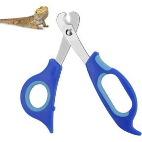 BOXOB Bearded Dragon Nail Clippers, Stainless Steel Pet Animal Lizard Cat Dog Toe Nail Scissors Trimmer Professional Reptile Grooming Tool with Precise Angled Edge for Small Reptiles Turtle Chameleon
