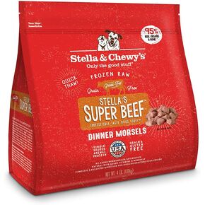 Stella Raw Peef Pokelcels وصفة الكلب وجبة غنية بالمواد المغذية الفواكه العضوية 4 رطل 4 رطل