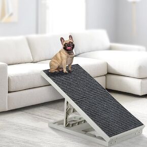 Indoor Dog Ramp Bed for Small Medium Pets,Folding Collapsible Cat Ramp, Adjustable Height Dog Ramp with Non-Slip Carpet for Couch,Sofa,Chair