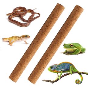 Natural Climbing Pet Cork Stick Natural Tree Frog Cork Wood Stick Branch Reptiles Climbing Branches Reptiles Use Cork Branches Climb Branches for Frogs, Snakes,Lizards, Bearded Dragons