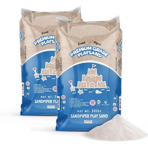 OptiFlow Sandpiper 50 Pound Premium Grade Multi-Use Play Sand with Chemical Free Formula for Sandboxes, Pet Areas, Pavers, and Walking Stones, 2 Pack
