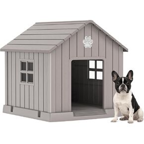 Drato Indoor Indoor Outdoor House Cog House ، PP Material ، Shelter Puppy Shelter مع فتحات الهواء والأرضية المرتفعة ، بيت الكلب القوي للكلاب الصغيرة إلى الكبيرة الحجم ، سهل التجميع (الأزرق ، 38.62 × 36.26 × 38.07 بوصة) in Saudi Arabia