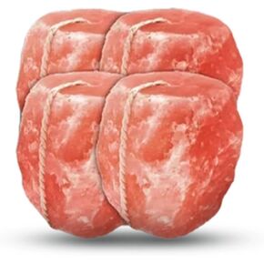 Himalayan Salt Licks for Horses, 4-6 LBS with Rope Deer and Sheep, Pack of 4 Treats