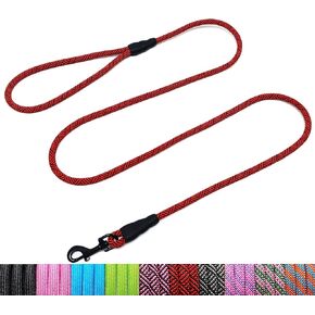 Wyuze 5ft Puppy Leash للكلاب الصغيرة ، 1/4 بوصة حبل رفيع مقود الكلب مع سهلة الاستخدام ، chihuahua/yorkie/لعبة سلالة خفيفة الوزن 10 ألوان