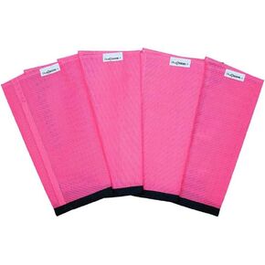 SHOOFLY Horse Leggins, Patented Loose Fitting Boots, Breathable Plastic Mesh (Pink/Large)