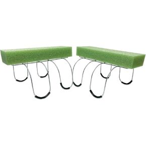 2 Pack 12 Inch Wire Headstone Saddle with Foam Attached Rustproof Galvanized Cemetery Gravestone Saddle Made in USA