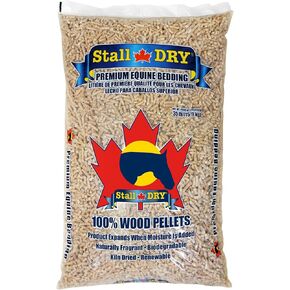 Stall Dry Premium Equine Bedding Pellets, 35lbs - 100% Natural Kiln-Dried Pine Pellets, Superior Absorption & Odor Control - Eco-Friendly, Biodegradable & Chemical-Free Bedding