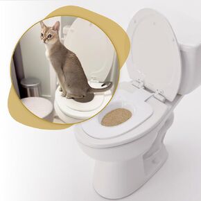 The Cat Throne™ | Premium Cat Toilet Training System | Permanent and Humane Solution | Patented Toilet Seat-USA Made | Cat Throne Seat | 3 Training Trays | Flushable Litter and Brush Included