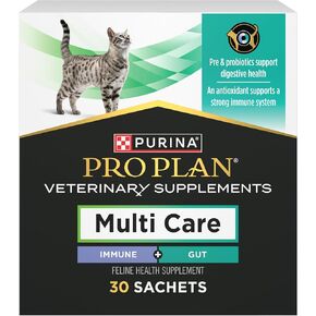 Purina Pro Plan Veterinary Cat Supplements Multi Care Feline Supplement – Digestive Probiotics for Cats – Immune Support Cat Supplement - 30 ct. Box