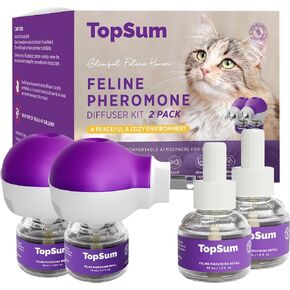 Cat Pheromones Calming Diffuser: Premium Pheromone Diffuser for Cats - Cat Pheromones Diffuser - Cat Calming Diffuser - Cat Calming Pheromone Diffuser, 2 Pack (New Purple)
