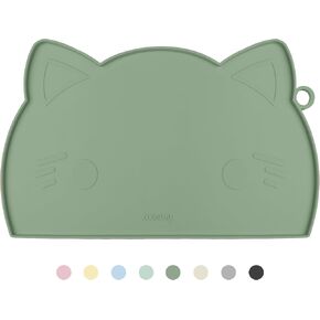 حصيرة Coomazy Cat Food & Water ، حصيرة سيليكونية غير قابلة للانزلاق مع حافة مرتفعة (وردي ، متوسطة) in Kuwait