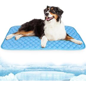 Dog Cooling Mat Non-Toxic Self Cooling Pad for Dogs Cats in Hot Summer Cool Pad Washable & Easy Clean