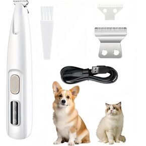Pawspa Paw Trimmer Cat, Pawspa Grooming Trimmer, Low Noise Waterproof Rechargeable, Pet Micro Precision, for Paws, Ears, Face, Eyes