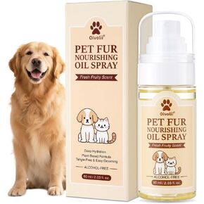 Pet Coat Conditioning Spray for Dogs & Cats – Natural Detangler & Deodorizer with Coconut & Jojoba Oil – Alcohol-Free, Non-Toxic, Fruity Scent – Leave-in Grooming Mist for Soft, Shiny Fur