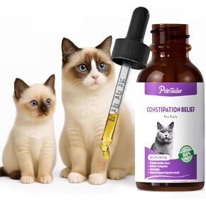 Cat Constipation Relief ，Liquid Drops Laxative for Felines， 100% Pure Natural Gentle Herbal Supplement， Pets Stool Softener，Promote Digestive Health, Probiotic Gut & Immune Support
