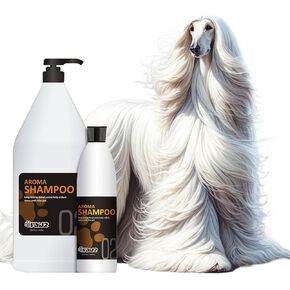 Opawz 02 Luxsilk Dog Shampoo ، 2- شامبو الكلاب والبلسم ، يقلل من سفك ، demating ، deseshedding ، يزيل المعطف ، للكلاب ذات الشعر الطويل ، والمعطف الحريري ، و 16.9 fl.oz/ 500ml
