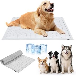 Dog Cooling Mat, 2025 Upgraded Pet Cooling Pad for Dogs Cats, Portable Dog Cool Bed for Summer, Non-Slip Washable, Ideal for Indoor Outdoor Use (M)