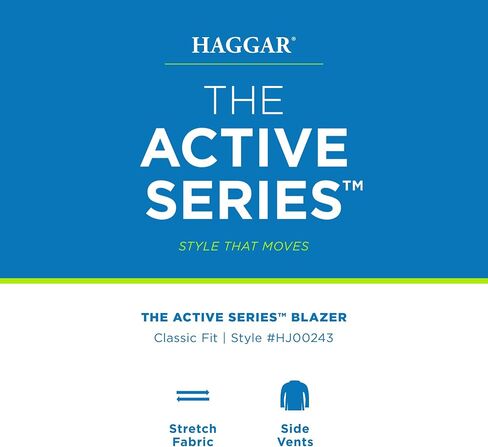 Haggar Men's Active Series Classic Fit Big and Tall Blazer, Indigo in Saudi Arabia