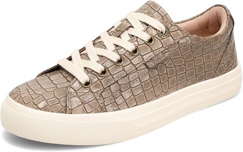 Taos Footwear Women's Plim Soul Lux Sneaker, Oyster, 10.5 Wide in Saudi Arabia