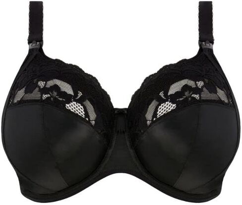 Elomi Molly Stretch Lace Underwire Nursing Bra (4542),40KK,Black in Saudi Arabia