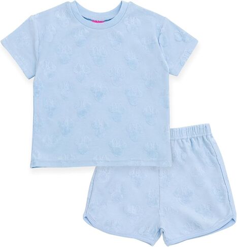 Disney Minnie Mouse French Terry Drop Shoulder T-Shirt and Dolphin Shorts Outfit Set Infant to Little Kid in Saudi Arabia