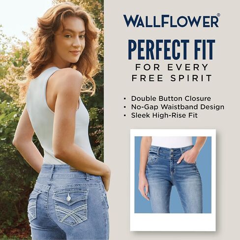 WallFlower Women's Sassy Flare High-Rise Insta Soft Juniors Jeans in Saudi Arabia