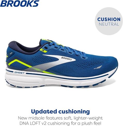 Brooks Men's Ghost 15 Neutral Running Shoe - Peacoat/Orange/Surf The Web - 10.5 Medium in Saudi Arabia