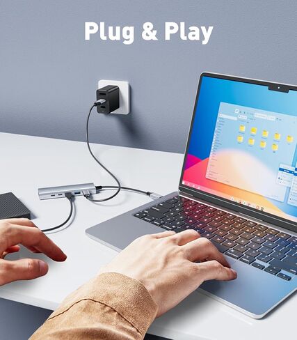 محول USB C Hub 7 في 1 متعدد المنافذ مع دونجل HDMI 4K، 100 وات PD، قارئ بطاقة SD/TF، ​​3 منافذ USB-A، محطة إرساء USBC لأجهزة MacBook Mac Pro/Air، Dell، HP، ASUS، Acer وأجهزة الكمبيوتر المحمولة الأخرى من النوع C in Kuwait