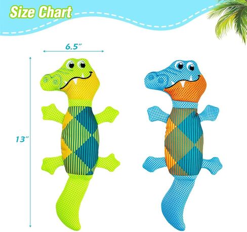 EXPAWLORER Dog Floating Toys Squeaky Toys - 2 Packs Dog Water Toys for Pool, Durable Oxford Fabric Dog Chew Toy Summer Outdoor Interactive Play, for Small Medium Dogs in Saudi Arabia