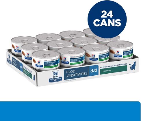 Hill's Prescription Diet z/d Skin/Food Sensitivities Wet Cat Food, Veterinary Diet, 5.5 oz. Cans, 24-Pack in Kuwait