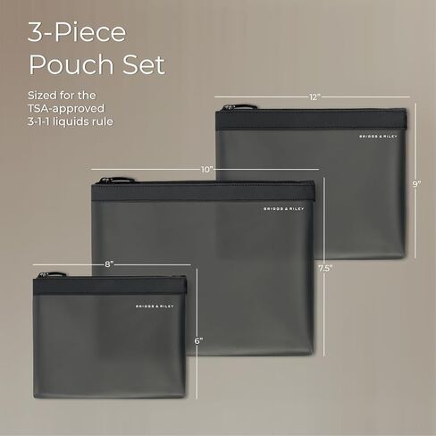 Briggs & Riley Travel Essentials, Black 3, Pouch, 3 pc. Set in Kuwait