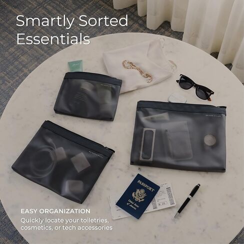 Briggs & Riley Travel Essentials, Black 3, Pouch, 3 pc. Set in Kuwait