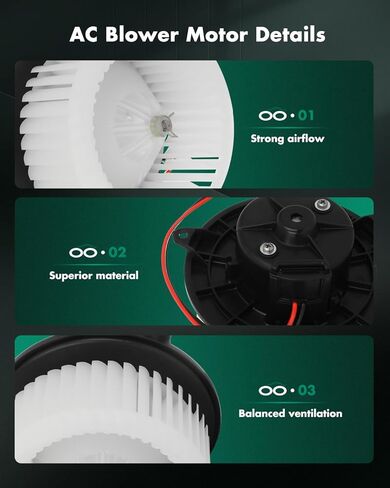 SCITOO 700146 محرك منفاخ HVAC مع قفص مروحة مناسب لـ 1987-1996 لفورد برونكو، 1987-1996 لفورد F-150، 1987-1997 لفورد F-250، 1987-1997 لفورد F-350،615-00514، MM527، PM3607 in Kuwait