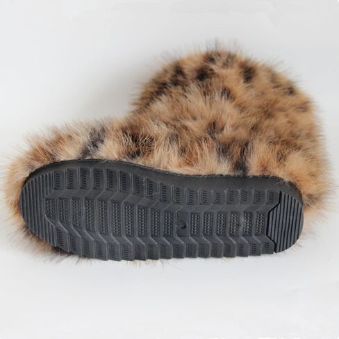 QMFUR المرأة فروي فو فراء الأحذية غامض رقيق منتصف العجل الثلوج الأحذية من جلد الغزال الدافئة الفراء اصطف الجوارب شقة أحذية الموضة in Kuwait