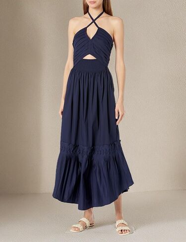 Ramy Brook Women's Moira Tie Neck Midi Dress in Saudi Arabia