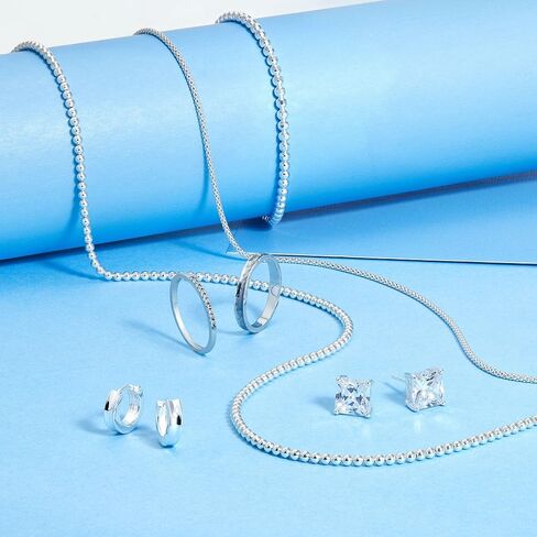 Silpada 'Popcorn Charm' Chain Necklace in Polished Sterling Silver, 18" in Saudi Arabia