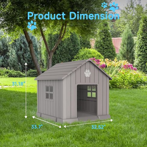 DRATO Large Dog House Indoor Outdoor, Blue, 38.62×36.26×38.07 in in Saudi Arabia