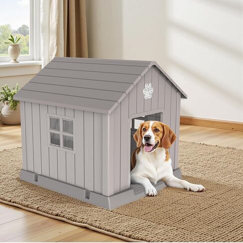 DRATO Large Dog House Indoor Outdoor, Blue, 38.62×36.26×38.07 in in Saudi Arabia
