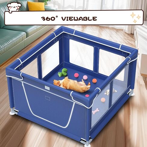 Dog Playpen 42 × 42 بوصة ، و Puppy Playpen مع بوابة الجراء ، والكلاب الصغيرة والمتوسطة ، و Pet Playpen للهواء الطلق والداخل in Kuwait